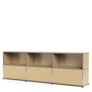 USM Haller Sideboard XL, Customisable, USM beige, Open, With 3 drop-down doors