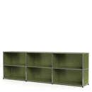 USM Haller Sideboard XL, Edition Olive Green, Customisable, Open, Open