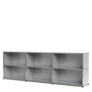 USM Haller Sideboard XL, Customisable, Light grey RAL 7035, Open, Open