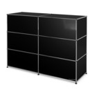 USM Haller Counter Type 1, Graphite black RAL 9011, 150 cm (2 elements), 50 cm