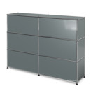 USM Haller Counter Type 1, Mid grey RAL 7005, 150 cm (2 elements), 50 cm