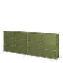 USM Haller Counter Type 1, Olive green RAL 6003, 300 cm (4 elements), 35 cm