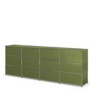 USM Haller Counter Type 1, Olive green RAL 6003, 300 cm (4 elements), 50 cm