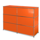 USM Haller Counter Type 1, Pure orange RAL 2004, 150 cm (2 elements), 50 cm