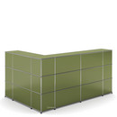 USM Haller Counter Type 4, Olive green RAL 6003, Corner closed