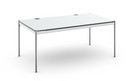 USM Haller Table Plus, 175 x 100 cm, 02-Pearl grey laminate, Without hatch