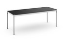 USM Haller Table Plus, 200 x 75 cm, 41-Black lino, Hatch left