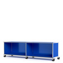 USM Haller TV-/HiFi-Lowboard, Customisable, Gentian blue RAL 5010, Open, Without cable entry hole