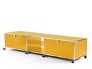 USM Haller TV-Lowboard XL on Castors, Golden yellow RAL 1004