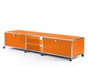 USM Haller TV-Lowboard XL on Castors, Pure orange RAL 2004