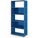 USM Haller Living Room Shelf M, 2 back panels, Gentian blue RAL 5010