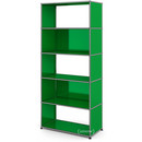 USM Haller Living Room Shelf M, 2 back panels, USM green