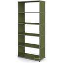 USM Haller Living Room Shelf M, without back panel, Olive green RAL 6003