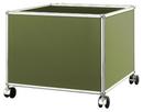 USM Haller Mobile Pedestal for Kids, Olive green RAL 6003, H 43 x W 53 x D 53 cm