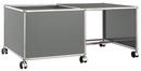 USM Haller Mobile Desk for Kids, Case left, Mid grey RAL 7005