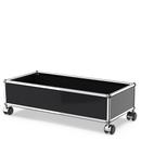 USM Haller box with castors, Graphite black RAL 9011, Soft castors for hard floor surfaces