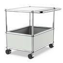 USM Haller bar table, With bars, Light grey RAL 7035, Hard castors for carpets