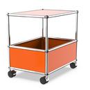 USM Haller bar table, Without bar, Pure orange RAL 2004, Soft castors for hard floor surfaces