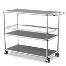 USM Haller Bar Trolley Type III, Mid grey RAL 7005, Hard castors for carpets