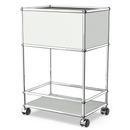 USM Haller Bar Sideboard Type II, Light grey RAL 7035, Soft castors for hard floor surfaces