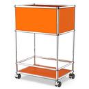 USM Haller Bar Sideboard Type II, Pure orange RAL 2004, Hard castors for carpets