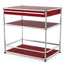 USM Haller bar sideboard with drawers, USM ruby red