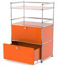 USM Haller bar highboard, Pure orange RAL 2004, With drop-down door and extension door (incl. metal box insert)