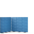 USM Privacy Panels Acoustic Corner, 2,25 m (3 elements), 1,79 m (5 elements), 2,25 m (3 elements), Blue