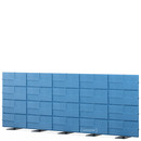 USM Privacy Panels Acoustic Wall, 3,75 m (5 elements), 1,44 m (4 elements), Blue