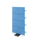 USM Privacy Panels Acoustic Wall Extension, With panel connector (for straight walls), 1,44 m (4 elements), Blue