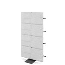 USM Privacy Panels Acoustic Wall Extension, With panel connector (for straight walls), 1,44 m (4 elements), Light grey