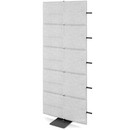 USM Privacy Panels Acoustic Wall Extension, With panel connector (for straight walls), 1,79 m (5 elements), Light grey