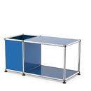 USM Haller side table with storage, Gentian blue RAL 5010, 35 cm