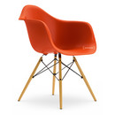 Eames Plastic Armchair RE DAW, Red (poppy red), Without upholstery, Without upholstery, Standard version - 43 cm, Yellowish maple
