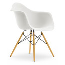 Eames Plastic Armchair RE DAW, White, Without upholstery, Without upholstery, Standard version - 43 cm, Yellowish maple