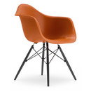 Eames Plastic Armchair RE DAW, Rusty orange, Without upholstery, Without upholstery, Standard version - 43 cm, Black maple