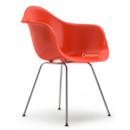 Eames Plastic Armchair RE DAX, Red (poppy red), Without upholstery, Without upholstery, Standard version - 43 cm, Chrome-plated