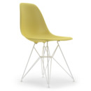 Eames Plastic Side Chair RE DSR, Citron, Without upholstery, Without upholstery, Standard version - 43 cm, Coated white