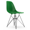 Eames Plastic Side Chair RE DSR, Green, Without upholstery, Without upholstery, Standard version - 43 cm, Coated basic dark