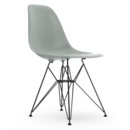 Eames Plastic Side Chair RE DSR, Light grey, Without upholstery, Without upholstery, Standard version - 43 cm, Coated basic dark