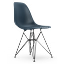 Eames Plastic Side Chair RE DSR, Sea blue, Without upholstery, Without upholstery, Standard version - 43 cm, Coated basic dark