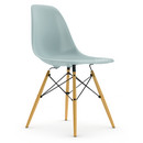 Eames Plastic Side Chair RE DSW, Ice grey, Without upholstery, Without upholstery, Standard version - 43 cm, Yellowish maple