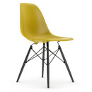 Eames Plastic Side Chair RE DSW, Mustard, Without upholstery, Without upholstery, Standard version - 43 cm, Black maple