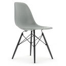 Eames Plastic Side Chair RE DSW, Light grey, Without upholstery, Without upholstery, Standard version - 43 cm, Black maple