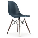 Eames Plastic Side Chair RE DSW, Sea blue, Without upholstery, Without upholstery, Standard version - 43 cm, Dark maple