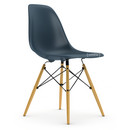 Eames Plastic Side Chair RE DSW, Sea blue, Without upholstery, Without upholstery, Standard version - 43 cm, Yellowish maple