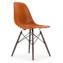 Eames Plastic Side Chair RE DSW, Rusty orange, Without upholstery, Without upholstery, Standard version - 43 cm, Dark maple