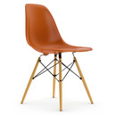 Eames Plastic Side Chair RE DSW, Rusty orange, Without upholstery, Without upholstery, Standard version - 43 cm, Yellowish maple