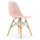 Eames Plastic Side Chair RE DSW, Pale rose, Without upholstery, Without upholstery, Standard version - 43 cm, Ash honey tone