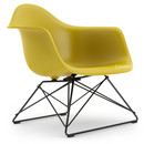 Eames Plastic Armchair RE LAR, Mustard, Without upholstery, Coated basic dark